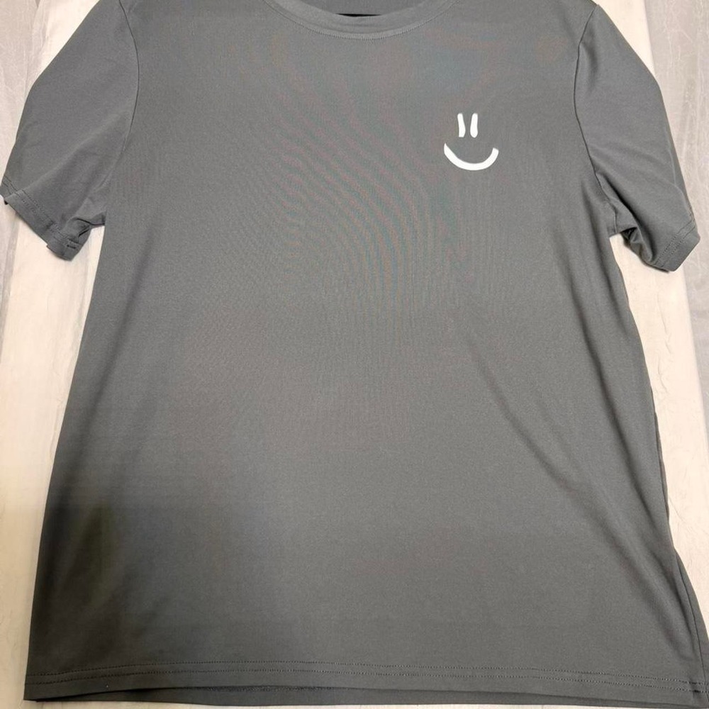 GREY SHEIN SMILE SHIRT